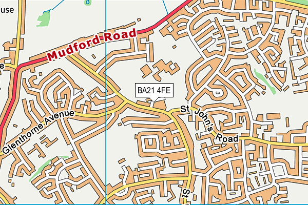 BA21 4FE map - OS VectorMap District (Ordnance Survey)