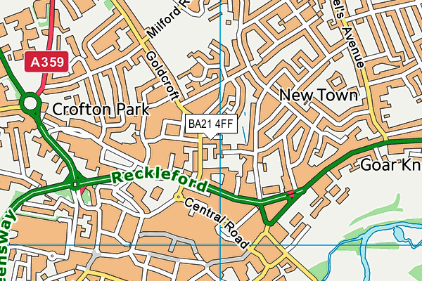 BA21 4FF map - OS VectorMap District (Ordnance Survey)