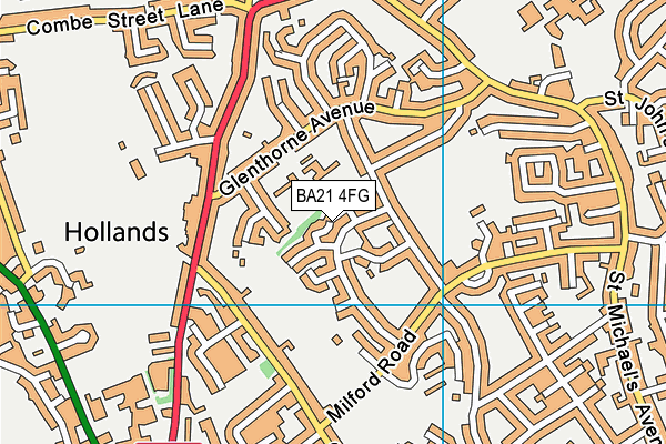 BA21 4FG map - OS VectorMap District (Ordnance Survey)