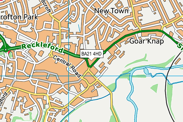 BA21 4HD map - OS VectorMap District (Ordnance Survey)