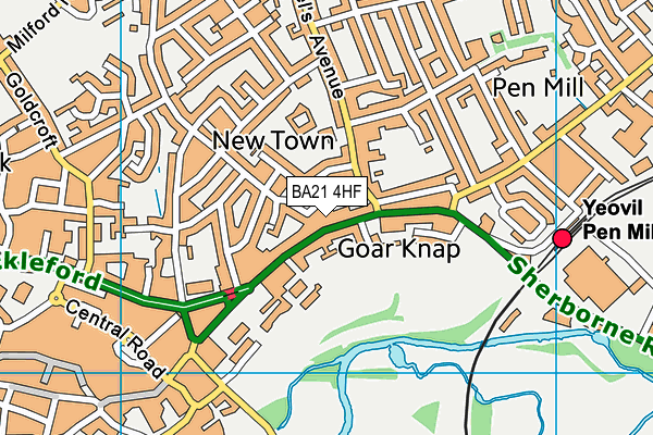 BA21 4HF map - OS VectorMap District (Ordnance Survey)