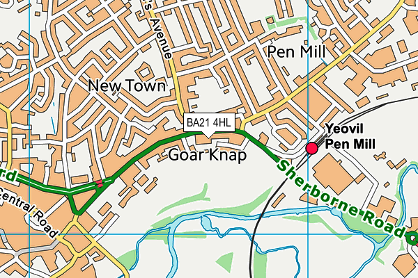 BA21 4HL map - OS VectorMap District (Ordnance Survey)