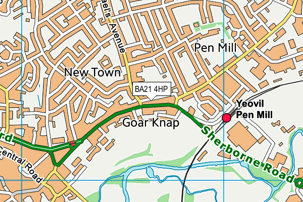 BA21 4HP map - OS VectorMap District (Ordnance Survey)