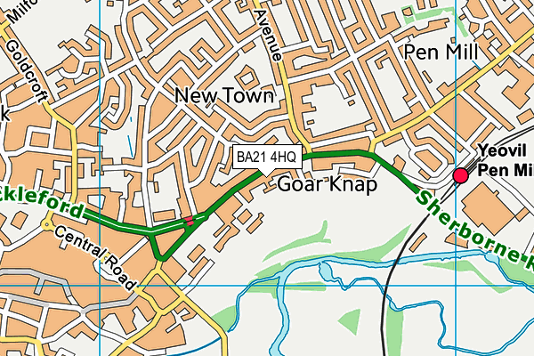 BA21 4HQ map - OS VectorMap District (Ordnance Survey)