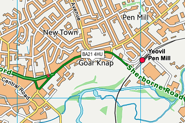 BA21 4HU map - OS VectorMap District (Ordnance Survey)