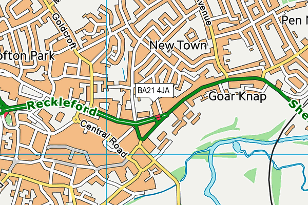 BA21 4JA map - OS VectorMap District (Ordnance Survey)