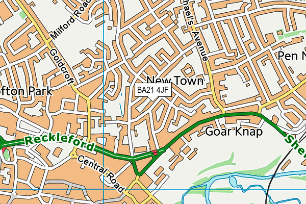 BA21 4JF map - OS VectorMap District (Ordnance Survey)