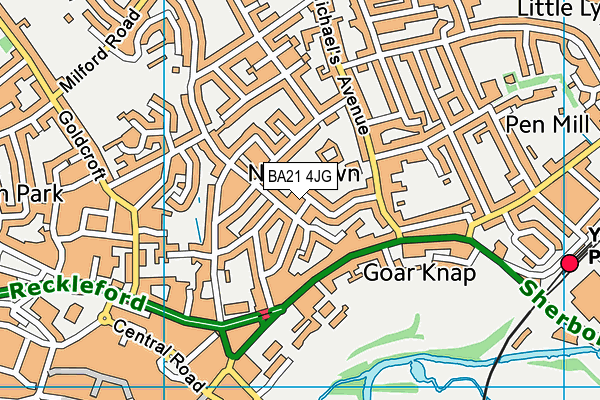 BA21 4JG map - OS VectorMap District (Ordnance Survey)