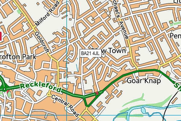 BA21 4JL map - OS VectorMap District (Ordnance Survey)