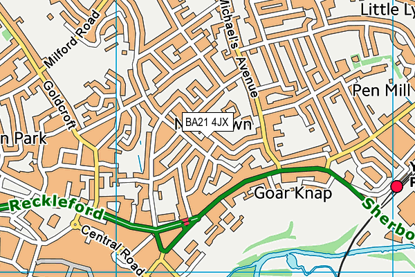 BA21 4JX map - OS VectorMap District (Ordnance Survey)