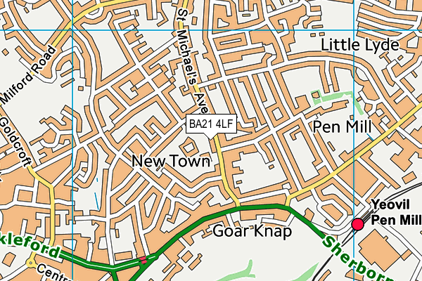 BA21 4LF map - OS VectorMap District (Ordnance Survey)