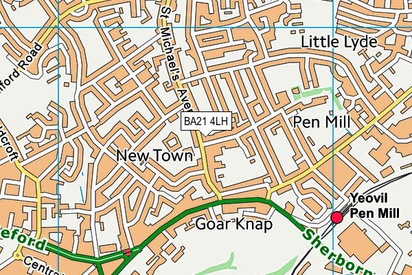 BA21 4LH map - OS VectorMap District (Ordnance Survey)