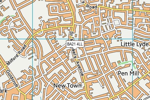 BA21 4LL map - OS VectorMap District (Ordnance Survey)