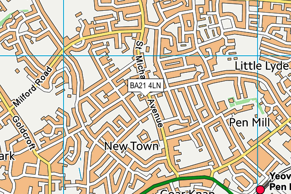 BA21 4LN map - OS VectorMap District (Ordnance Survey)