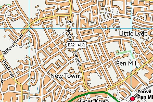 BA21 4LQ map - OS VectorMap District (Ordnance Survey)