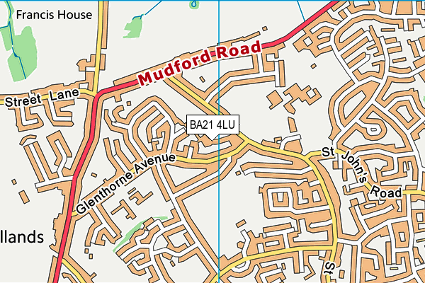 BA21 4LU map - OS VectorMap District (Ordnance Survey)