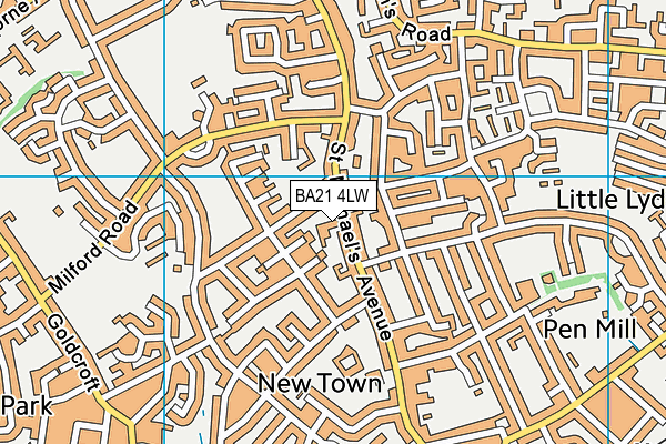 BA21 4LW map - OS VectorMap District (Ordnance Survey)