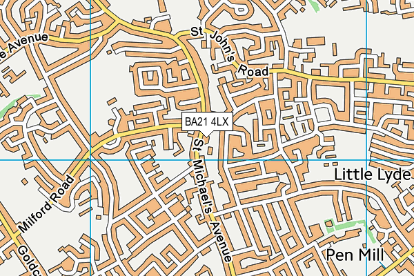 BA21 4LX map - OS VectorMap District (Ordnance Survey)