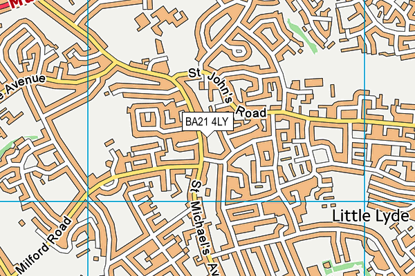 BA21 4LY map - OS VectorMap District (Ordnance Survey)