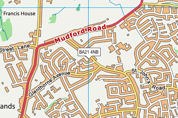 BA21 4NB map - OS VectorMap District (Ordnance Survey)