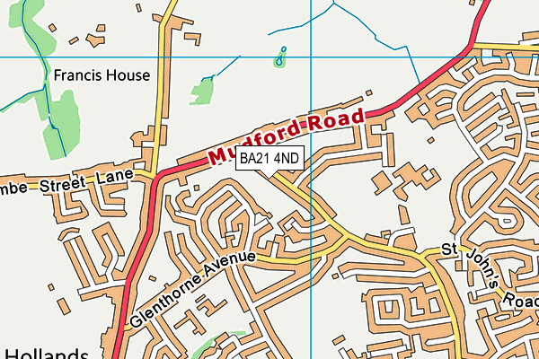 BA21 4ND map - OS VectorMap District (Ordnance Survey)