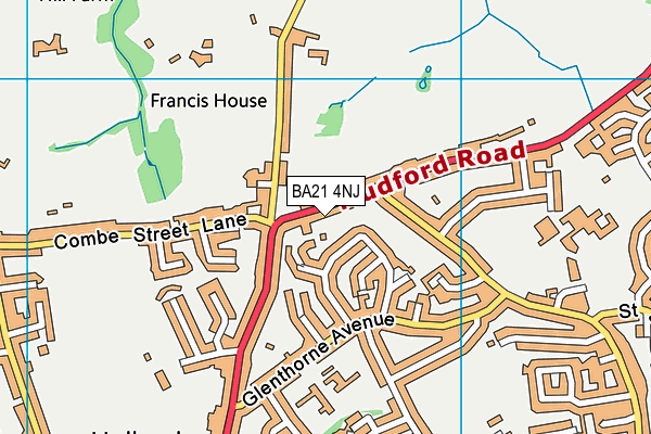 BA21 4NJ map - OS VectorMap District (Ordnance Survey)