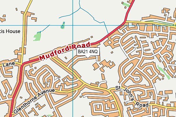 BA21 4NQ map - OS VectorMap District (Ordnance Survey)