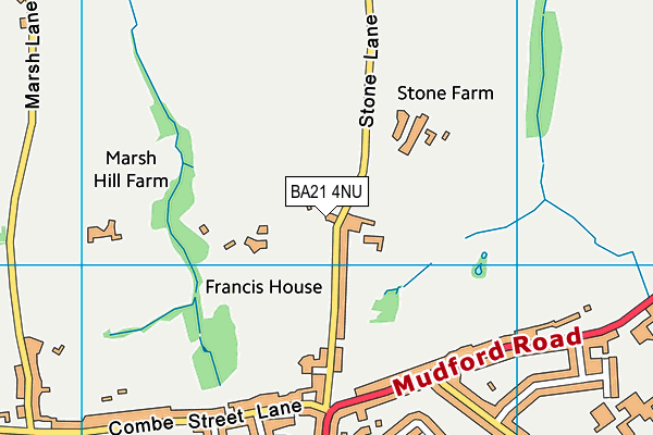 BA21 4NU map - OS VectorMap District (Ordnance Survey)