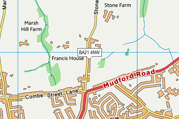 BA21 4NW map - OS VectorMap District (Ordnance Survey)