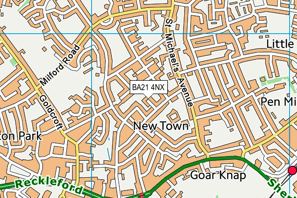 BA21 4NX map - OS VectorMap District (Ordnance Survey)