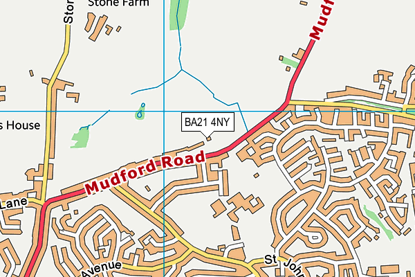 BA21 4NY map - OS VectorMap District (Ordnance Survey)