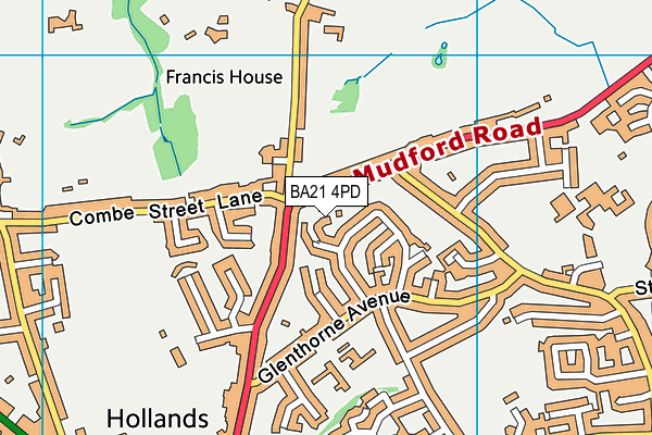 BA21 4PD map - OS VectorMap District (Ordnance Survey)