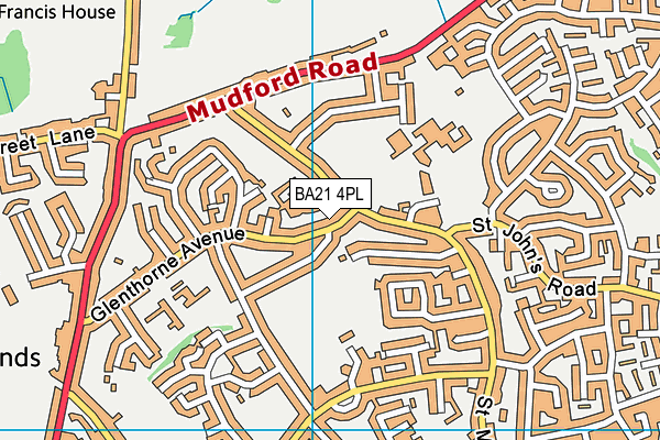 BA21 4PL map - OS VectorMap District (Ordnance Survey)