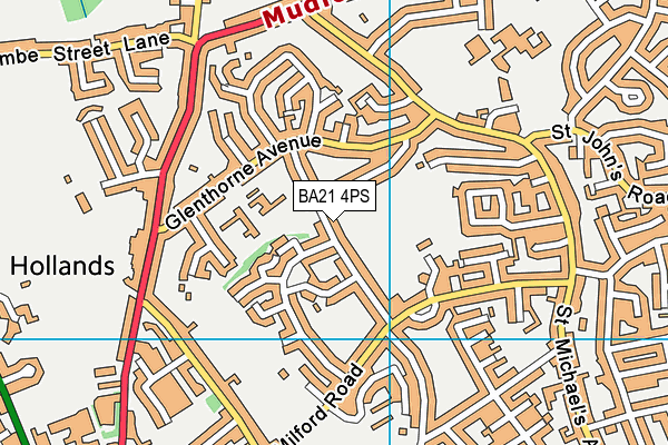 BA21 4PS map - OS VectorMap District (Ordnance Survey)