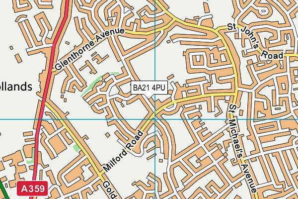 BA21 4PU map - OS VectorMap District (Ordnance Survey)