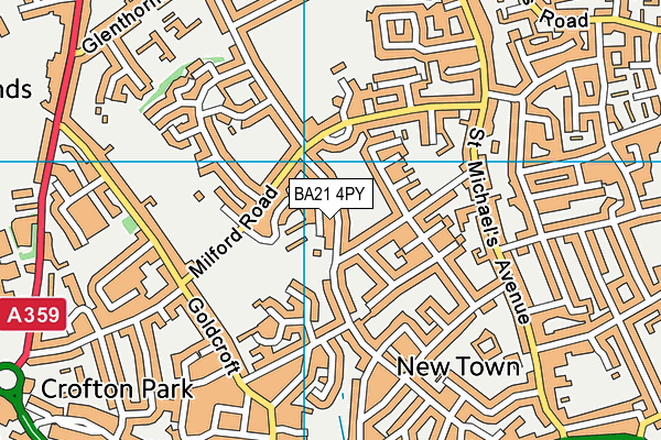 BA21 4PY map - OS VectorMap District (Ordnance Survey)