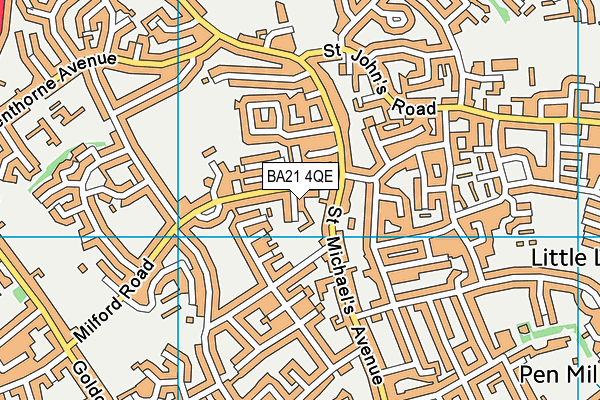 BA21 4QE map - OS VectorMap District (Ordnance Survey)