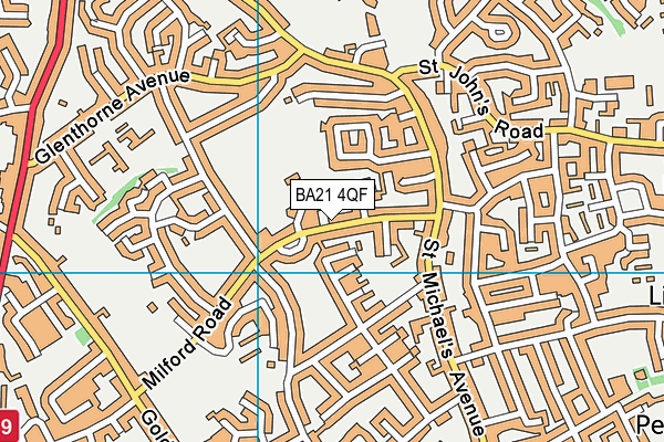 BA21 4QF map - OS VectorMap District (Ordnance Survey)