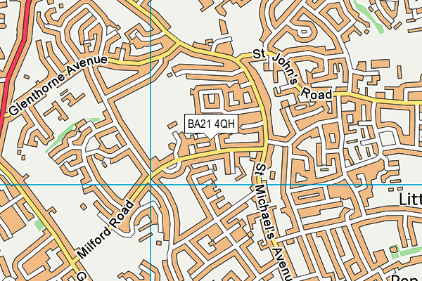 BA21 4QH map - OS VectorMap District (Ordnance Survey)