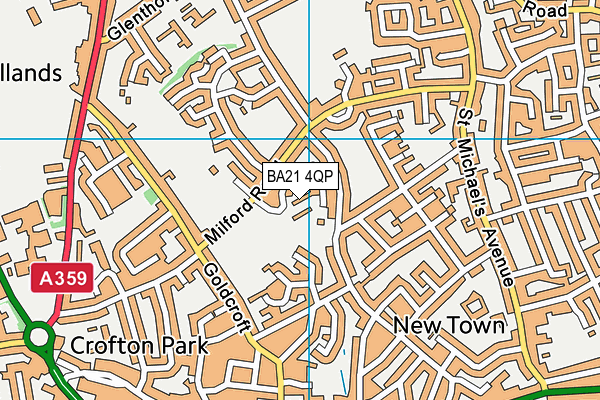 BA21 4QP map - OS VectorMap District (Ordnance Survey)