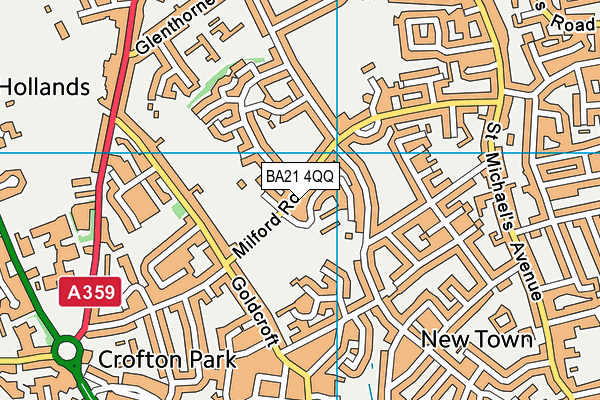 BA21 4QQ map - OS VectorMap District (Ordnance Survey)