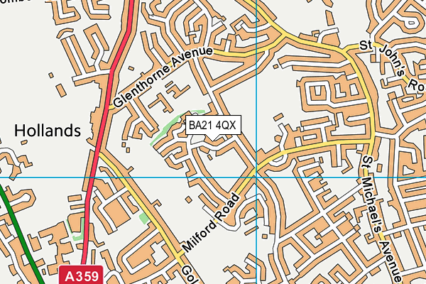 BA21 4QX map - OS VectorMap District (Ordnance Survey)