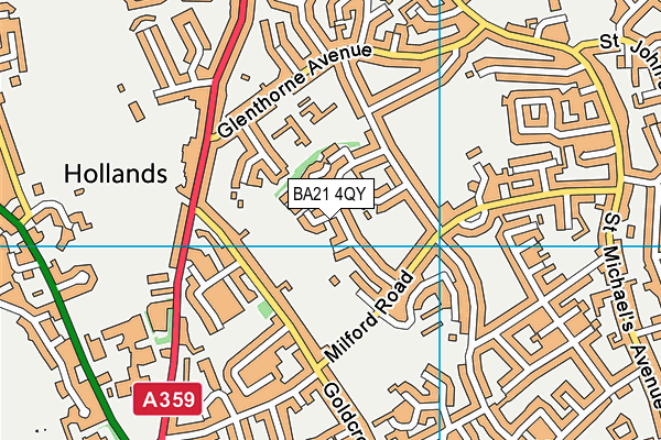 BA21 4QY map - OS VectorMap District (Ordnance Survey)