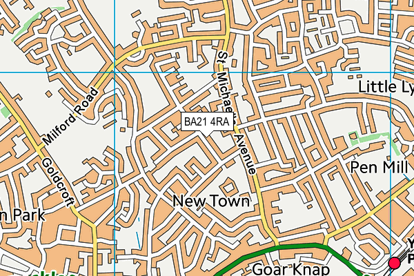 BA21 4RA map - OS VectorMap District (Ordnance Survey)