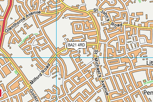 BA21 4RD map - OS VectorMap District (Ordnance Survey)