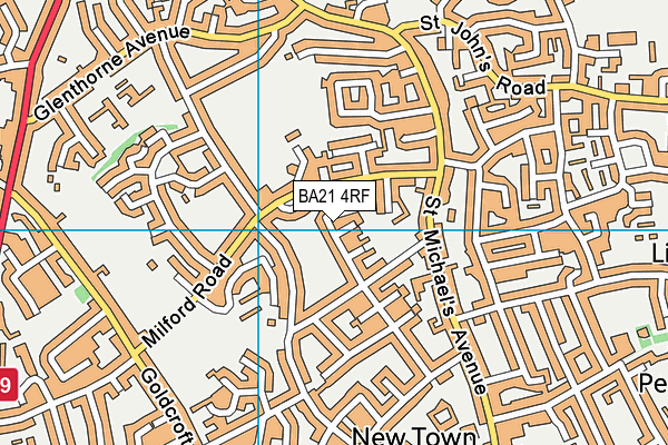 BA21 4RF map - OS VectorMap District (Ordnance Survey)