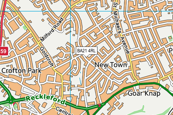 BA21 4RL map - OS VectorMap District (Ordnance Survey)