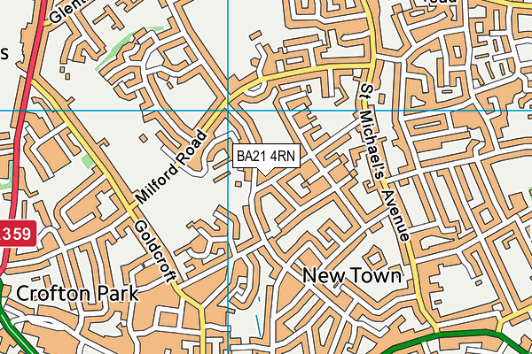 BA21 4RN map - OS VectorMap District (Ordnance Survey)