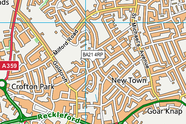 BA21 4RP map - OS VectorMap District (Ordnance Survey)