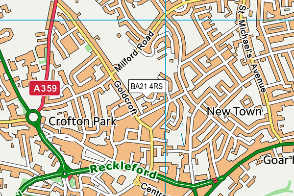 BA21 4RS map - OS VectorMap District (Ordnance Survey)